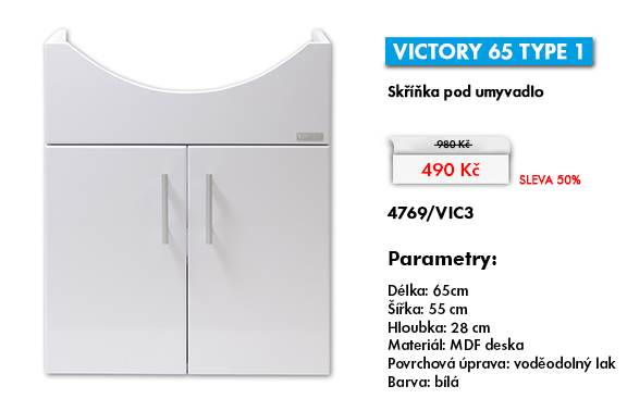 Skříňky pod umyvadlo VICTORY 65 TYPE 1 - 65 x 55 x 28 cm